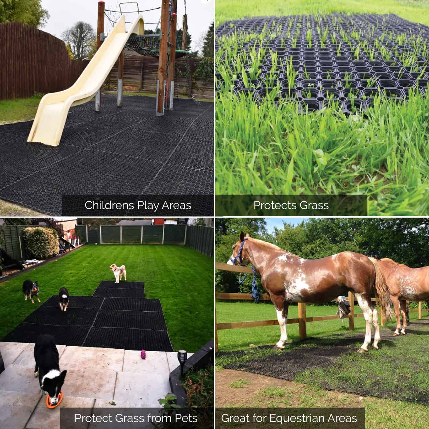 Rubber Grass and Ground Protection Mats 1.5m x 1m x 16mm CORE
