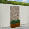 'Ria' Garden Screen with Rounded Planter | Corten Steel | 2 Sizes - Screens by CORE