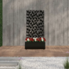 'Bamboo' Garden Screen with Planter | Black Powder Coated Metal | 2 Sizes - Screens by CORE - Image 2