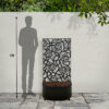 'Entangled' Garden Screen with Rounded Front Planter | Black Powder Coated Metal | 2 Sizes - Screens by CORE - Image 3