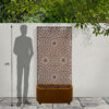 'Ria' Garden Screen with Rounded Planter | Corten Steel | 2 Sizes - Screens by CORE - Image 2