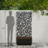 'Entangled' Garden Screen with Rounded Front Planter | Black Powder Coated Metal | 2 Sizes - Screens by CORE - Image 2