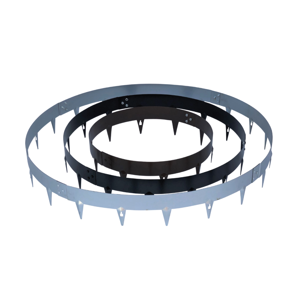 Garden Tree Rings 600mm 900mm 1200mm Galvanised, Black, Brown