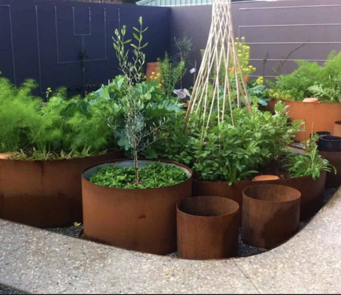 Hampton Bottomless Cylindrical Planter - Corten or Mild Steel - Multiple Sizes - Image 2