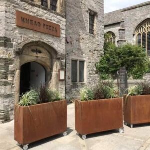 Corten Cafe Planter - Trough with Castors - Multiple Sizes