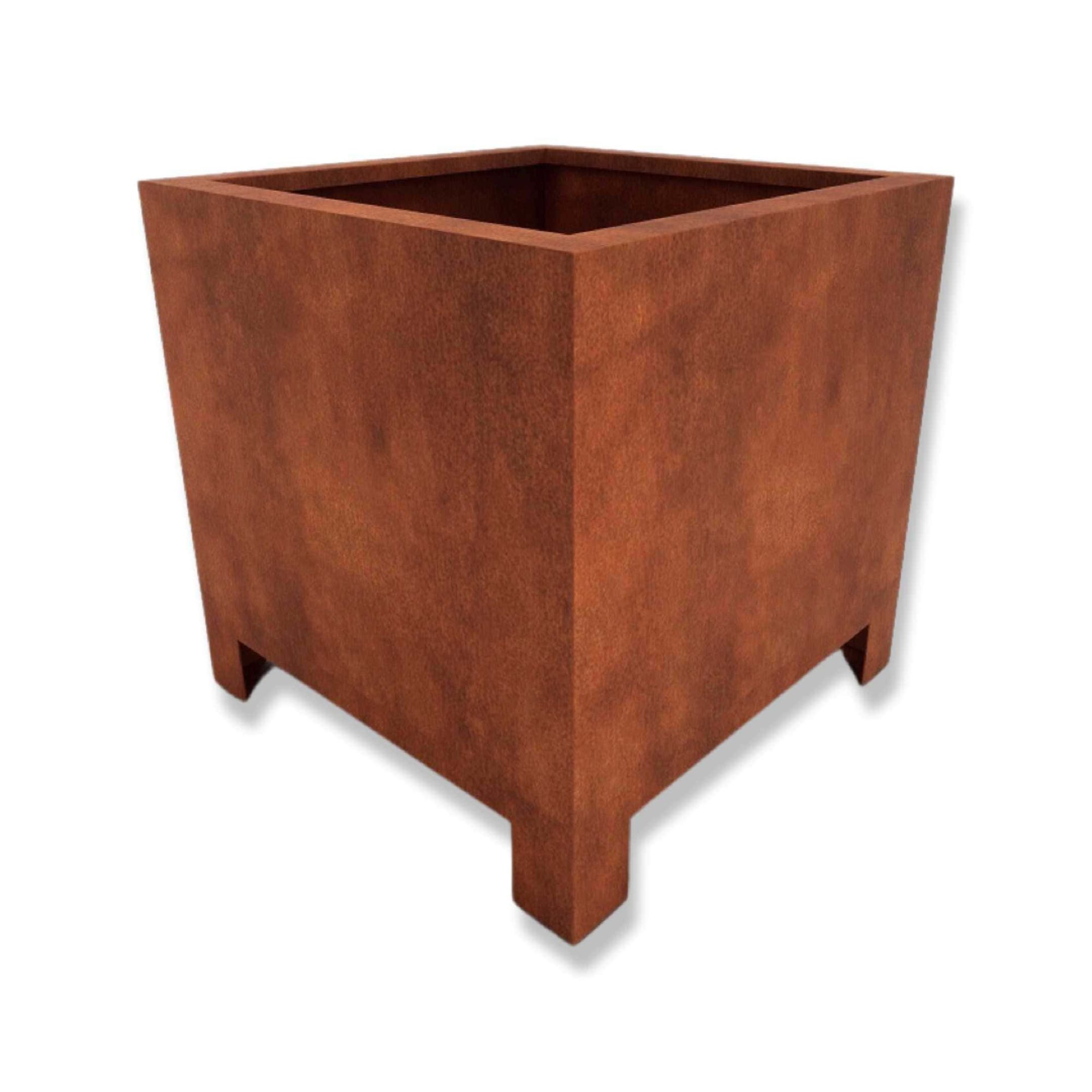 Arden Cube Planter with Feet - Mild Steel or Corten - Multiple Sizes - Image 2