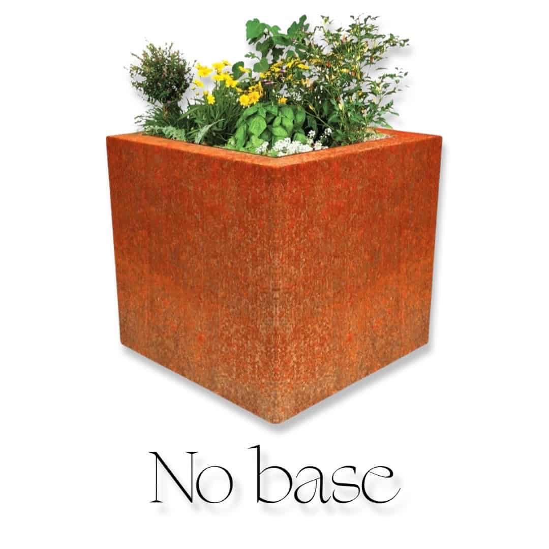 Arden Cube Planter Bottomless - Mild Steel or Corten - Multiple Sizes