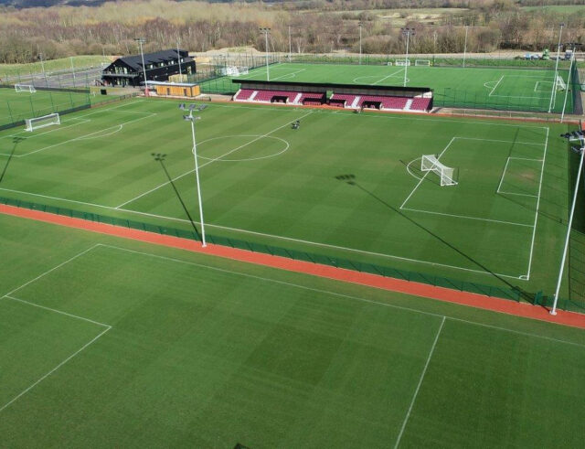 Training pitches and academy facilities at Bodymoor Heath.