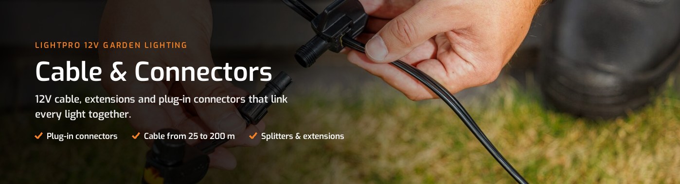 Lightpro Cable & Connectors – 12V cable, extensions and plug-in connectors