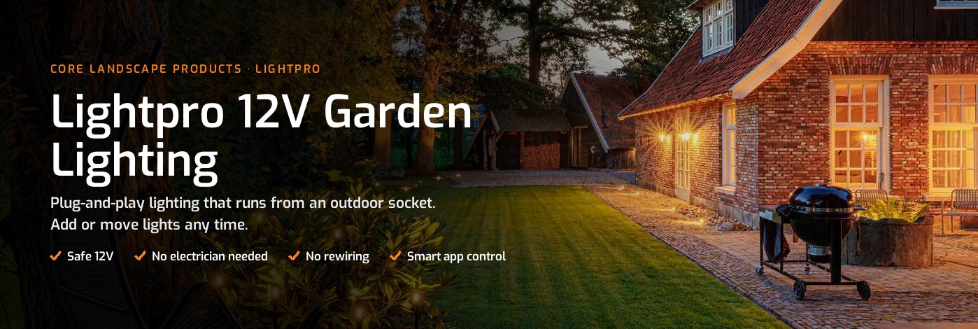 Lightpro 12V garden lighting – plug-and-play lighting from an outdoor socket, no electrician needed