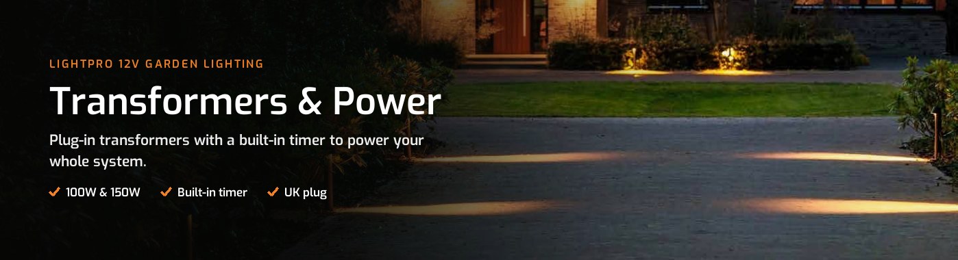 Lightpro Transformers & Power – plug-in 12V transformers with built-in timer