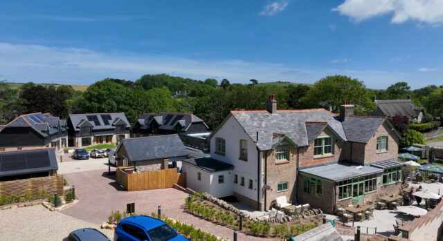 Holiday cottages and outdoor spaces at The Sunray, Osmington.