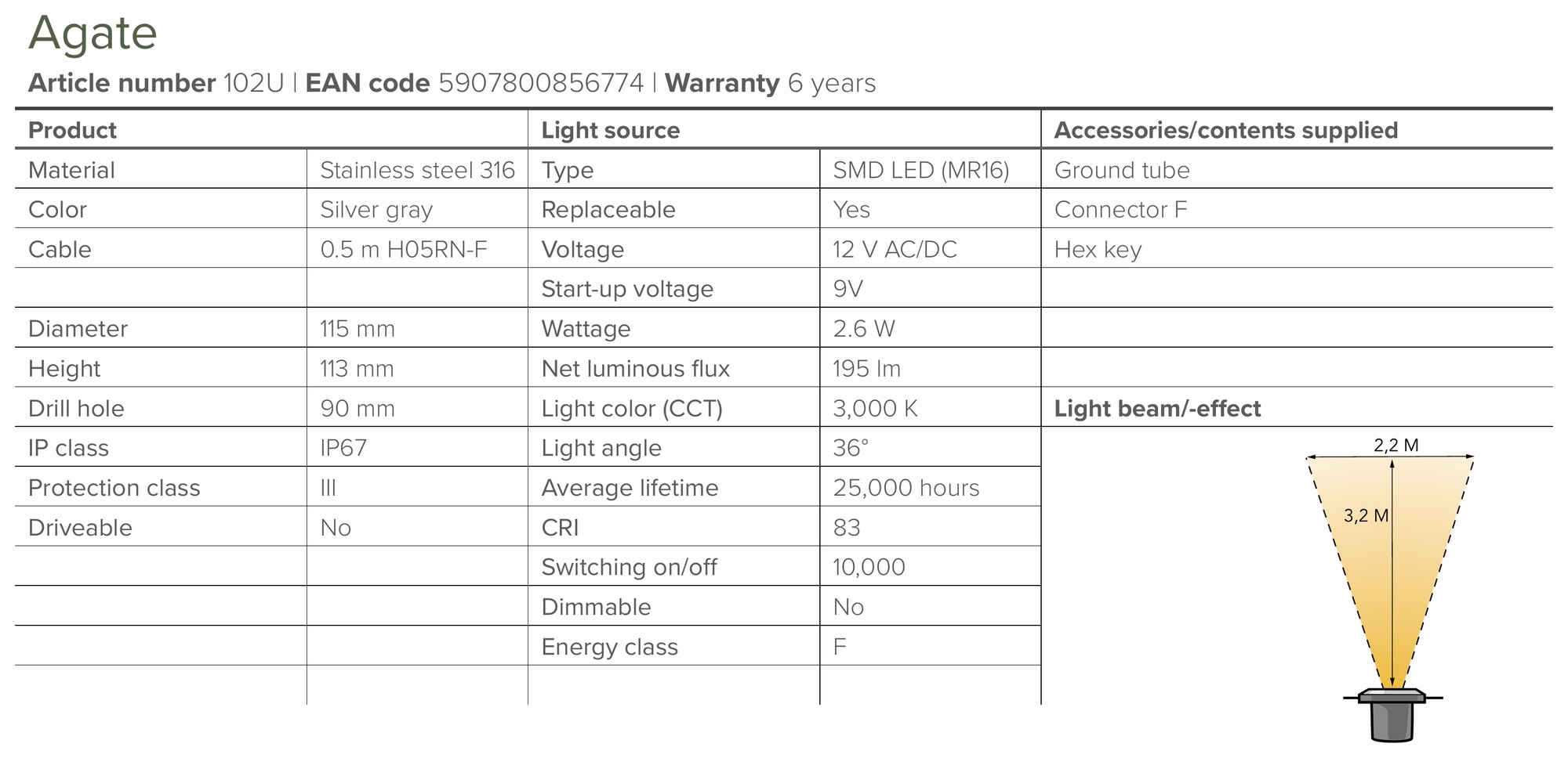 Stainless Steel Garden Uplight – Lightpro Agate - Image 5