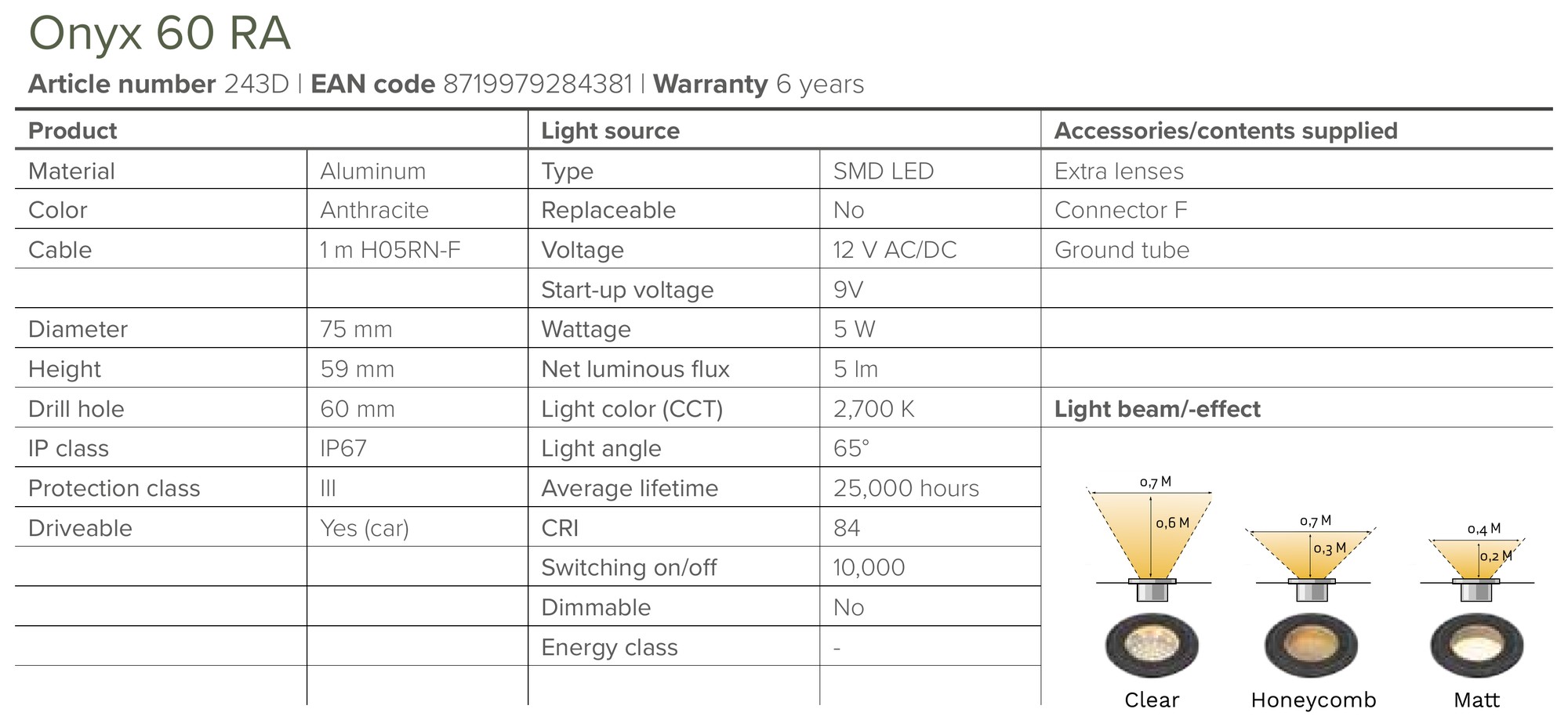 Recessed Decking Light – Lightpro Onyx 60 RA - Image 6