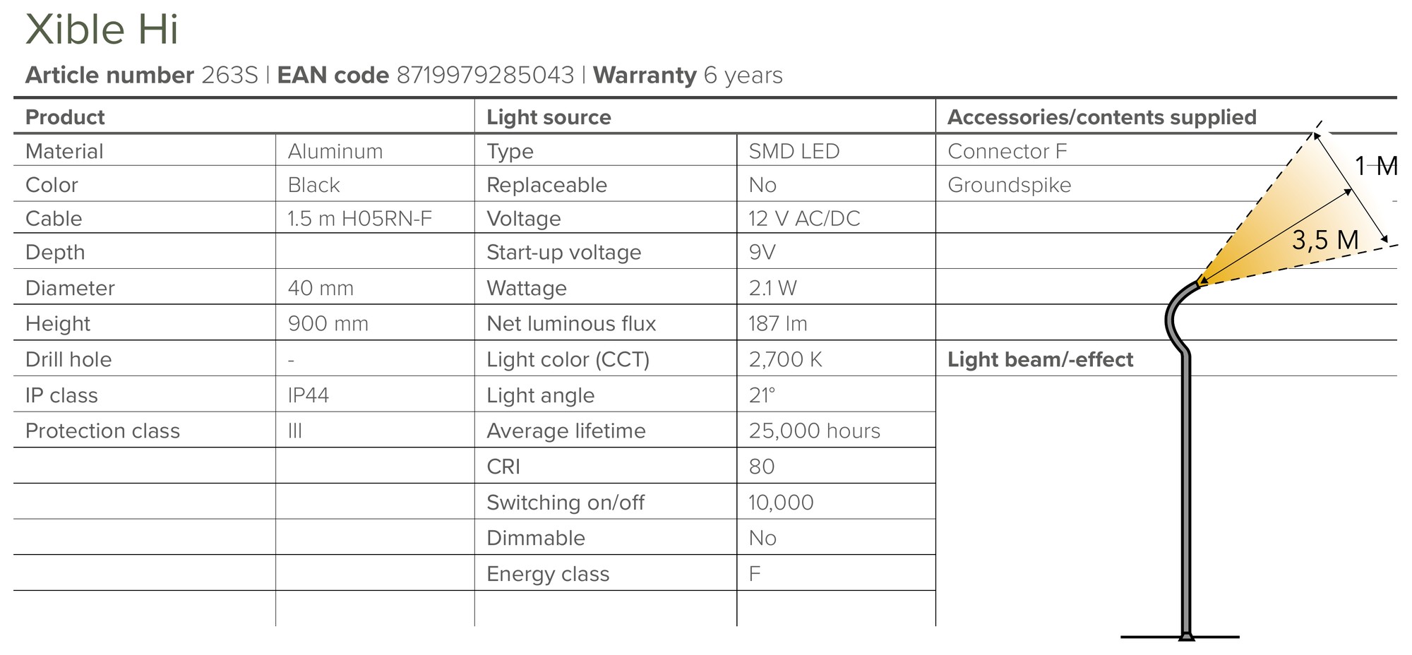 Tall Flexible Garden Spotlight – Lightpro Xible Hi - Image 6
